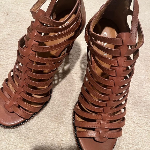 Coach Brown Leather Strappy Shoes - Picture 5 of 8